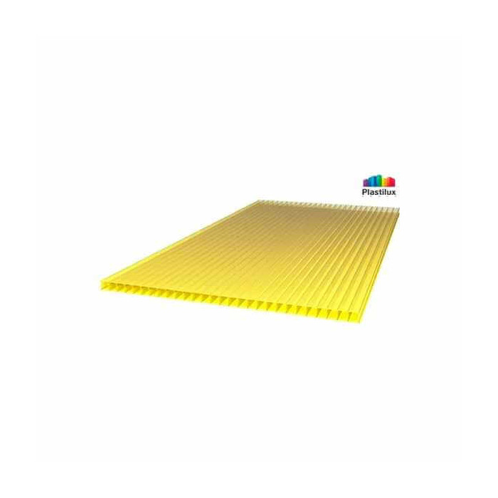 Сотовый поликарбонат 8 мм ULTRAMARIN желтый 2100х6000 мм